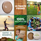 CoffeeBean - nachhaltige Frisbee-Scheibe aus Kaffeesatz & recyceltem Kunststoff – 175g